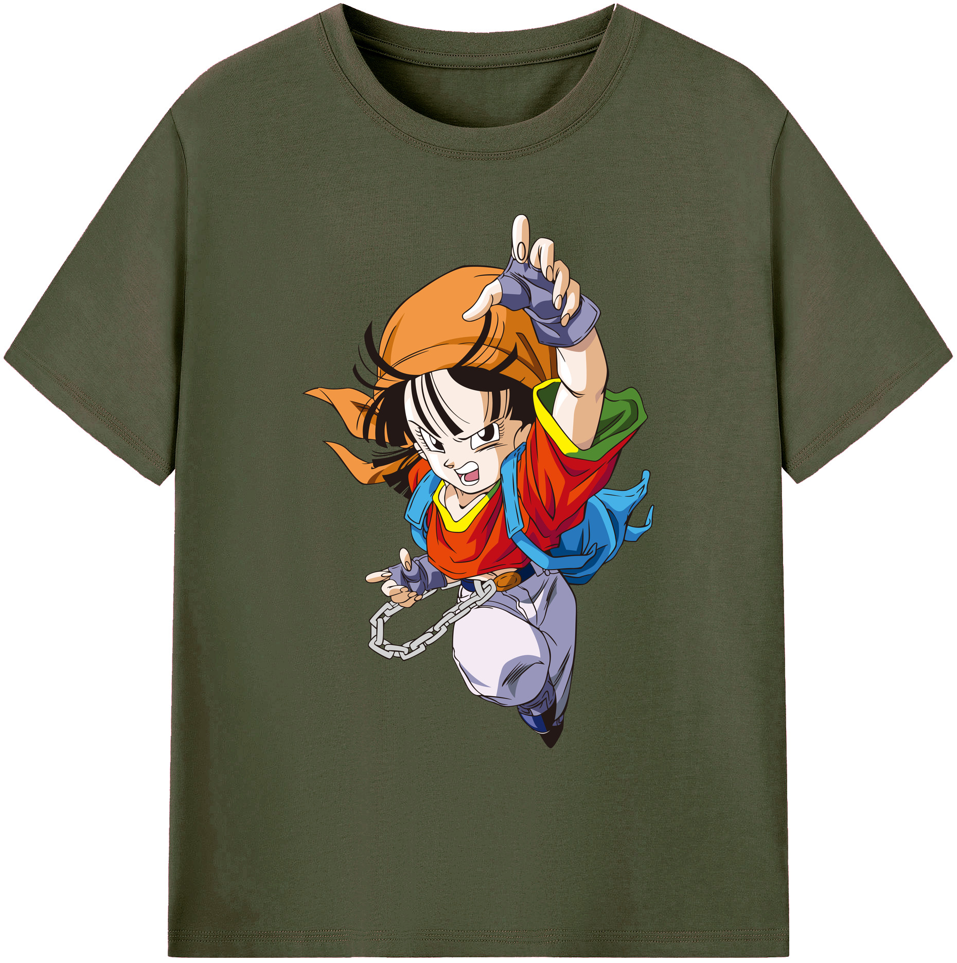 （画像用） ドラゴンボール パン DRAGON BALL Pan 綿100％ メンズ半袖Tシャツ｜肌触りやわらか＆通気性